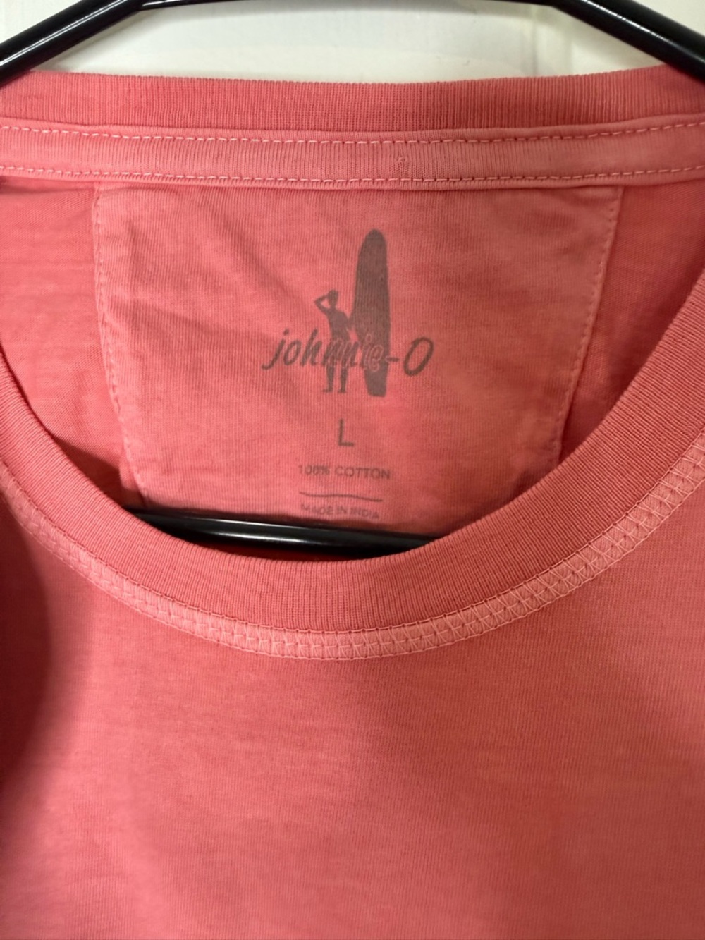 johnnie-O Coral Pink Pocket Tee - Picture 4 of 6